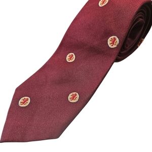 Dior Burgundy Tie with Lion Emblem